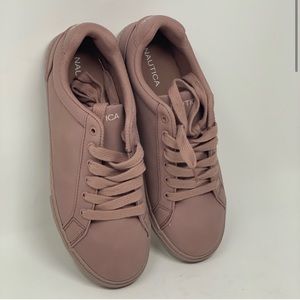 nautica women’s lace up sneakers, mineral pink